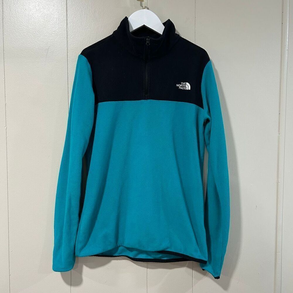 The North Face Women’s XS Teal Black Quarter Zip Fleece Pullover